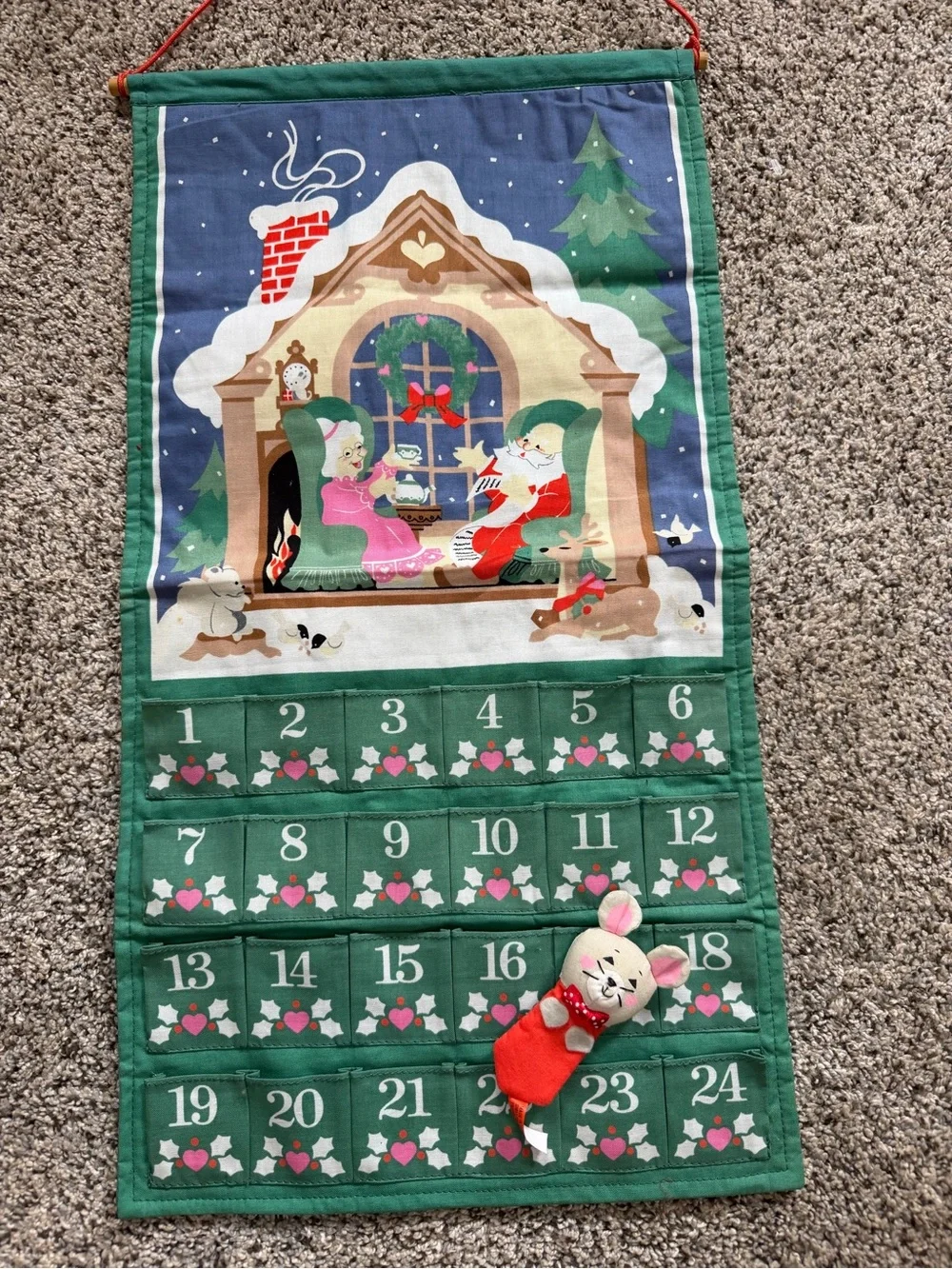 You are purchasing a Vintage Avon Countdown to Christmas Advent Calendar Wall Ha